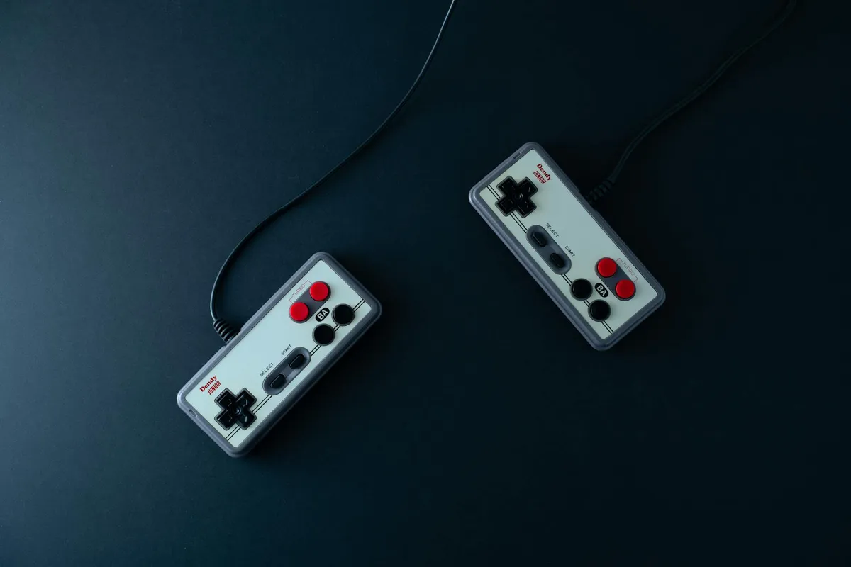 A retro gaming setup